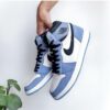 First copy Nike Air Jordan 1 University Blue double shade shoes.