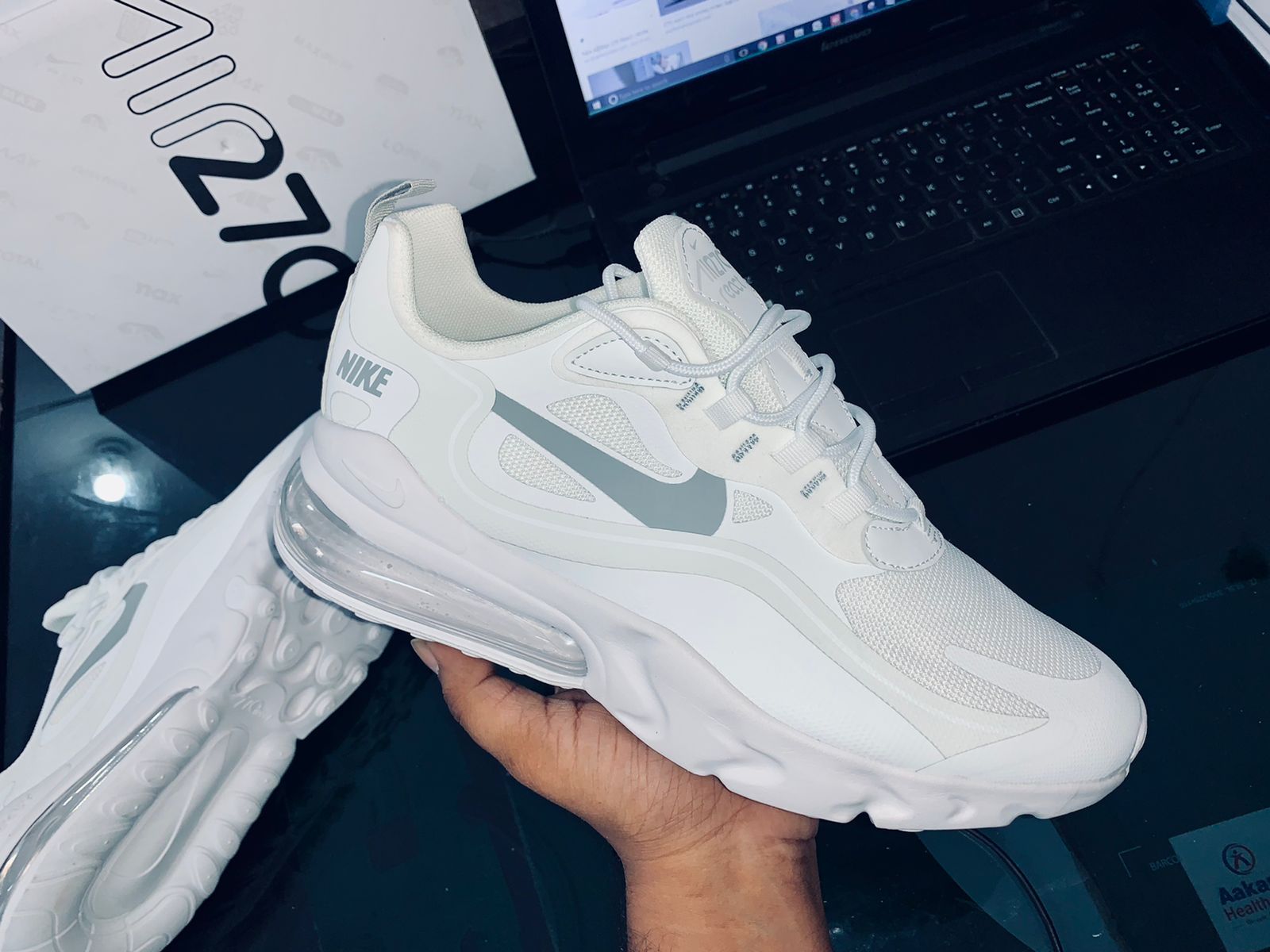 First copy Airmax 270c White React online with cash on