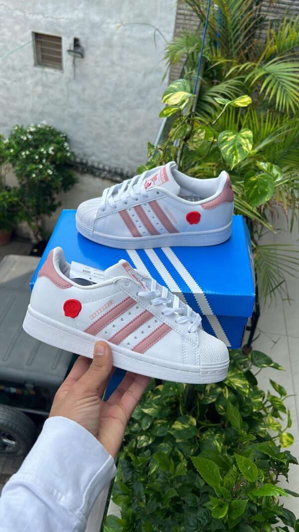 first copy adidas originals SUPERSTAR 'White Red' - Image 2