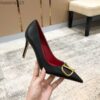 first copy Valentino Black Leather VLogo Pumps sandals - Image 2