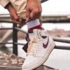 First Copy Air Jordan 1 x A Ma Maniére 'Sail and Burgundy - Image 3