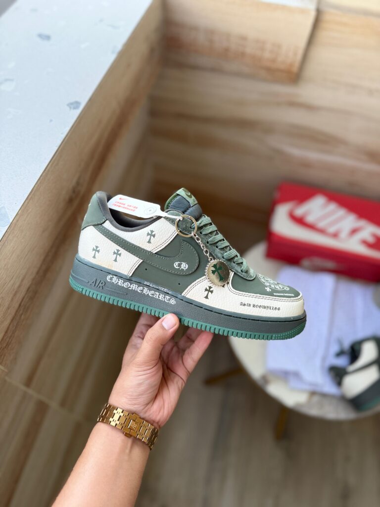 FIRST COPY NIKE AIRFORCE HEART CHROME GREEN  (2)