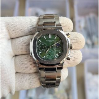 FIRST COPY Patek Philippe Nautilus Steel Sun Moon WATCH
