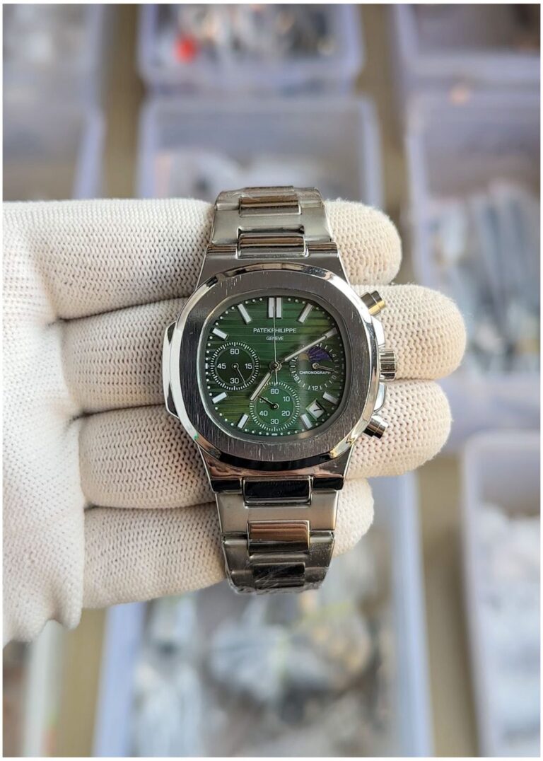FIRST COPY Patek Philippe Nautilus Steel Sun Moon WATCH