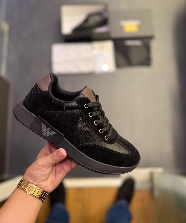 FIRST COPY Emporio Armani Black Sneaker - Image 5