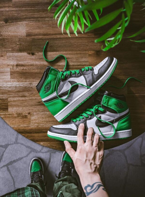 FIRST COPY NIKE AIR JORDAN 1 RETRO HIGH LUCKY GREEN SEMI UA - Image 3