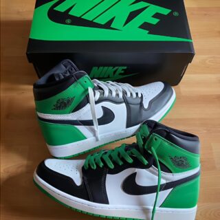 FIRST COPY NIKE AIR JORDAN 1 RETRO HIGH LUCKY GREEN SEMI UA