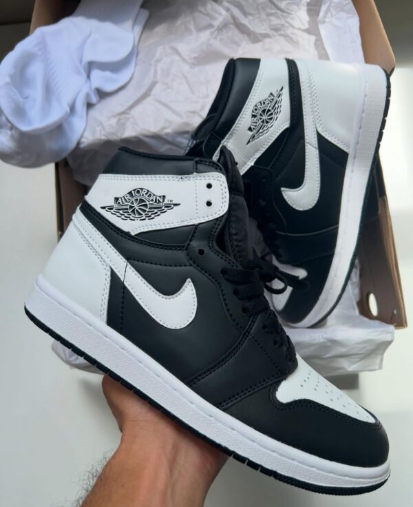 FIRST COPY Nikee Air jordan 1 High Og Black White semi Ua - Image 7
