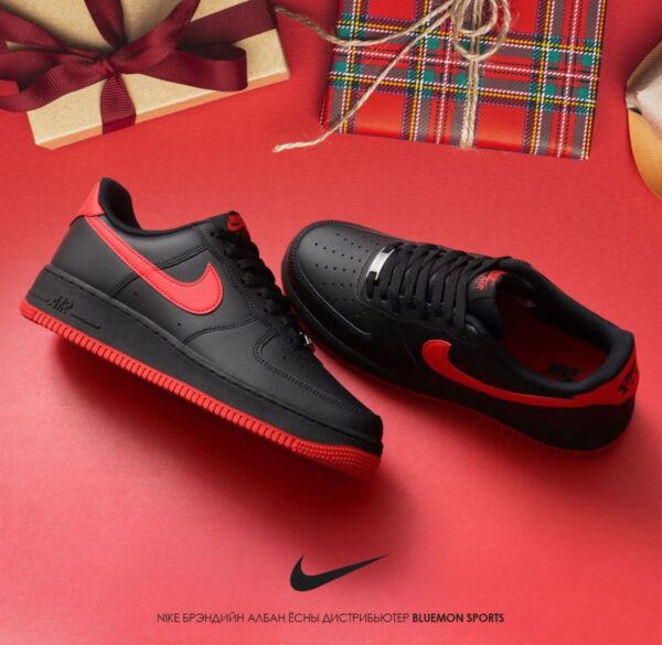 FIRST COPY Nike Airforce 1 Black/Red - Image 2