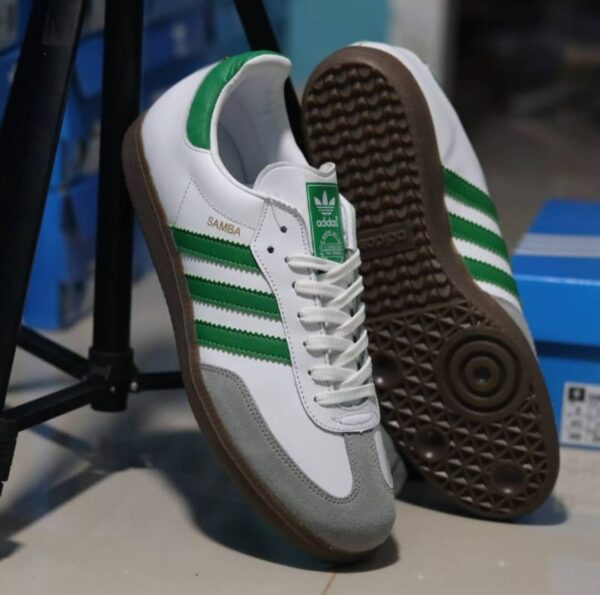 FIRST COPY Adidas Samba "White/Green" - Image 3