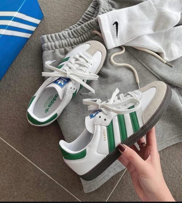 FIRST COPY Adidas Samba "White/Green" - Image 4