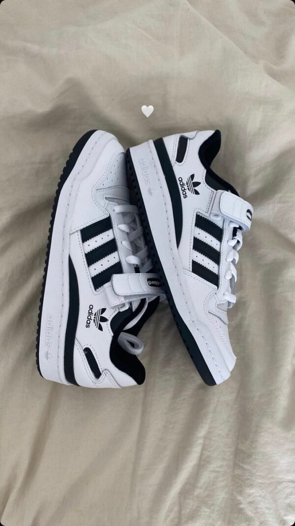 FIRST COPY ADIDAS FORUM LOW BLACK WHITE - Image 3