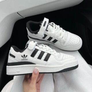 FIRST COPY ADIDAS FORUM LOW BLACK WHITE