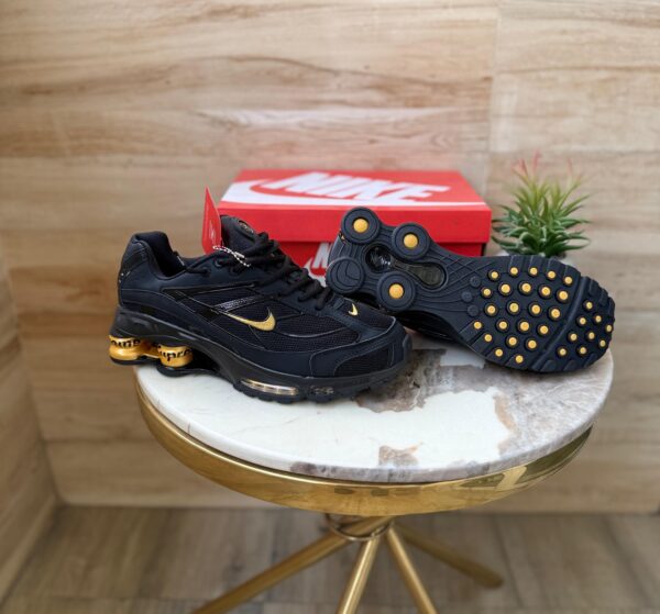 FIRST COPY NIKE SHOX 2025 – TRIPLE BLACK GOLD SUPREME - Image 4