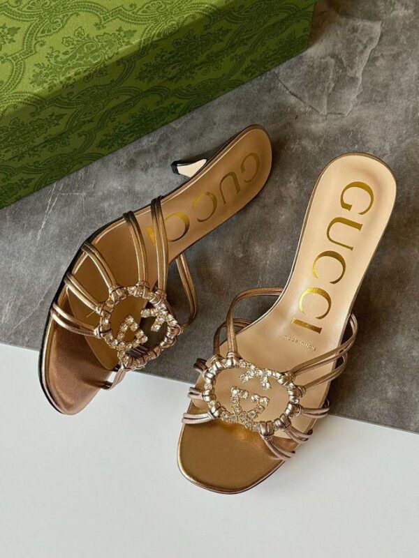 FIRST COPY GUCCI CRYSTAL HEELS – LUXURY THAT SPARKLES - Image 4