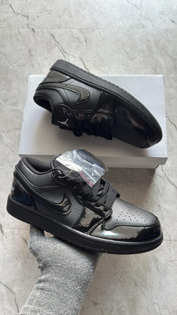 First Copy Air Jordan 1 Low Black Croc Patent | Premium Sneaker