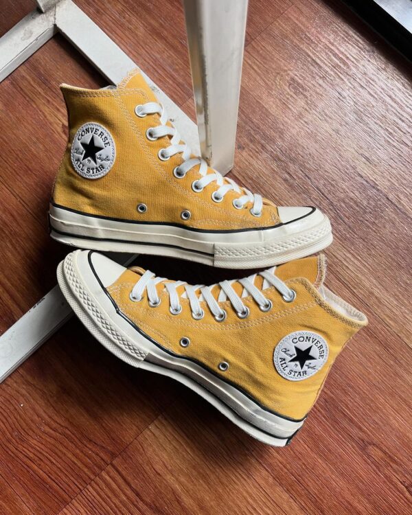 First Copy Converse Chuck 70 Mid Yellow – Premium Showroom Retro Sneakers - Image 6