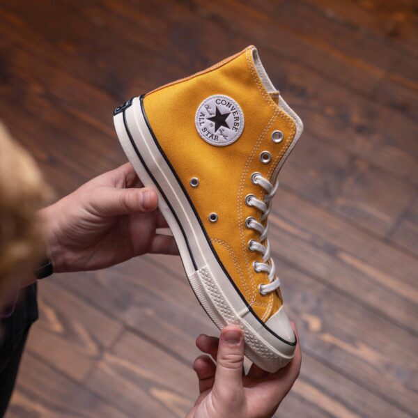 First Copy Converse Chuck 70 Mid Yellow – Premium Showroom Retro Sneakers - Image 7