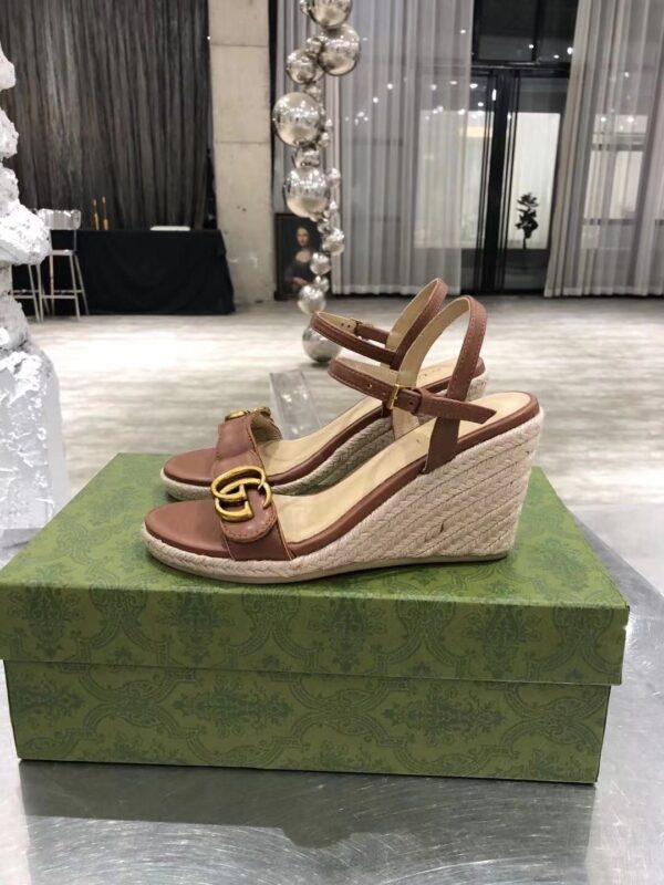 First Copy Gucci Women’s Espadrille Wedge Sandals – Premium Designer - Image 3