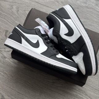 First Copy Jordan Cut Low Leather Sneakers – Premium Black & White