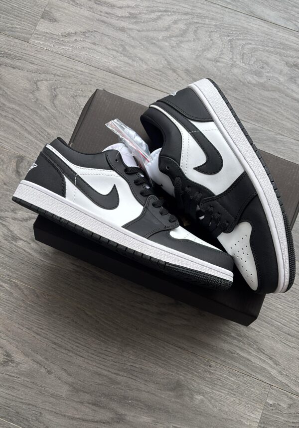 First Copy Jordan Cut Low Leather Sneakers – Premium Black & White