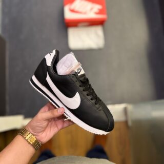 First Copy Nike Cortez Basic Black – Classic Streetwear Sneaker