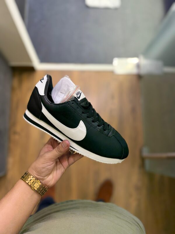 First Copy Nike Cortez Basic Black – Classic Streetwear Sneaker - Image 2