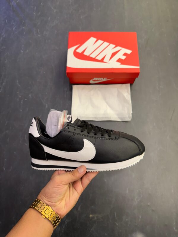 First Copy Nike Cortez Basic Black – Classic Streetwear Sneaker - Image 3