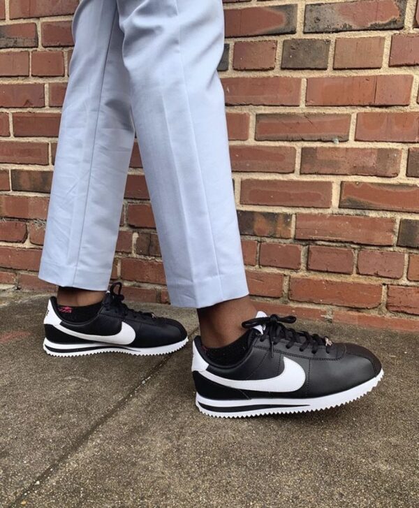 First Copy Nike Cortez Basic Black – Classic Streetwear Sneaker - Image 4