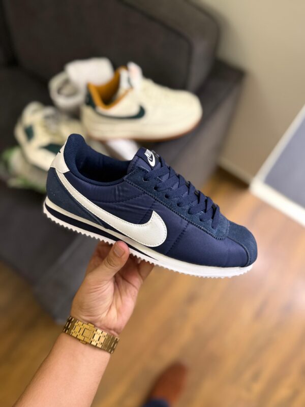 First Copy Nike Cortez Nylon Navy – Classic Retro Running Sneakers - Image 2