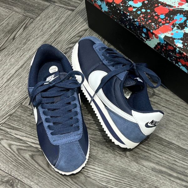 First Copy Nike Cortez Nylon Navy – Classic Retro Running Sneakers - Image 4