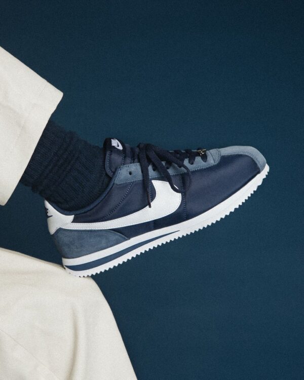 First Copy Nike Cortez Nylon Navy – Classic Retro Running Sneakers - Image 6
