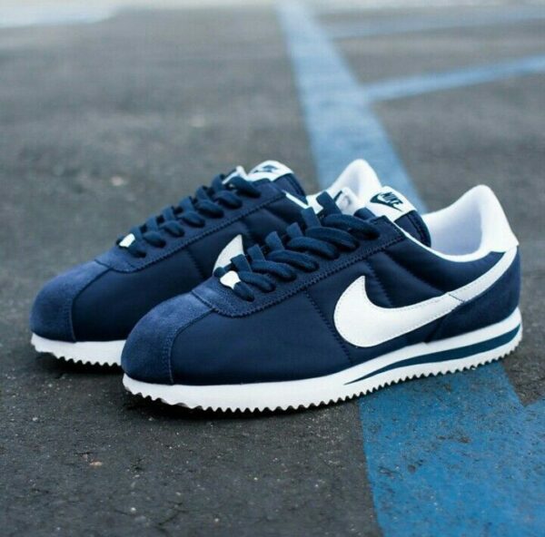First Copy Nike Cortez Nylon Navy – Classic Retro Running Sneakers - Image 7