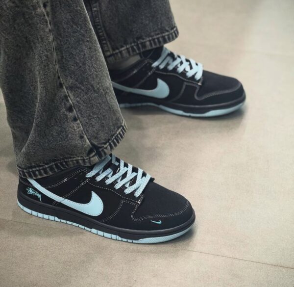 First Copy Nike SB Dunk Stussy Black White 2025 – Premium Street & Skate Sneakers - Image 2