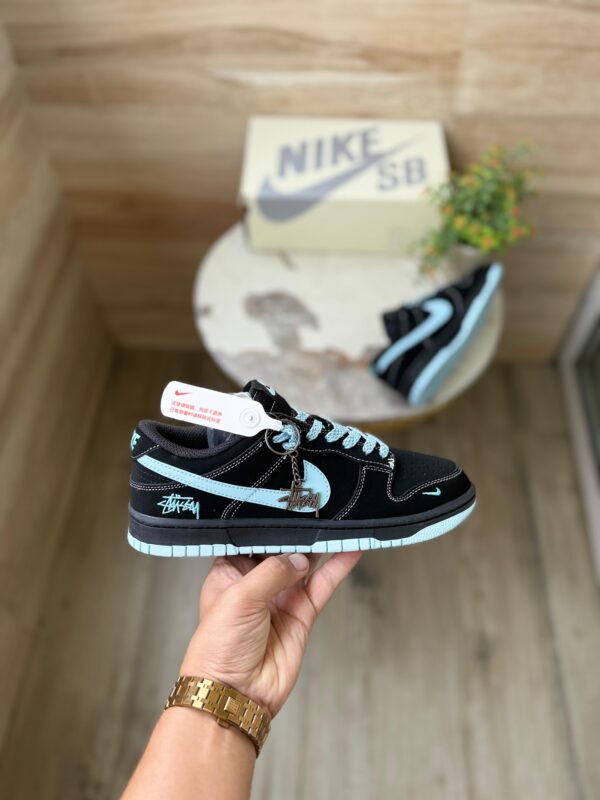 First Copy Nike SB Dunk Stussy Black White 2025 – Premium Street & Skate Sneakers - Image 3