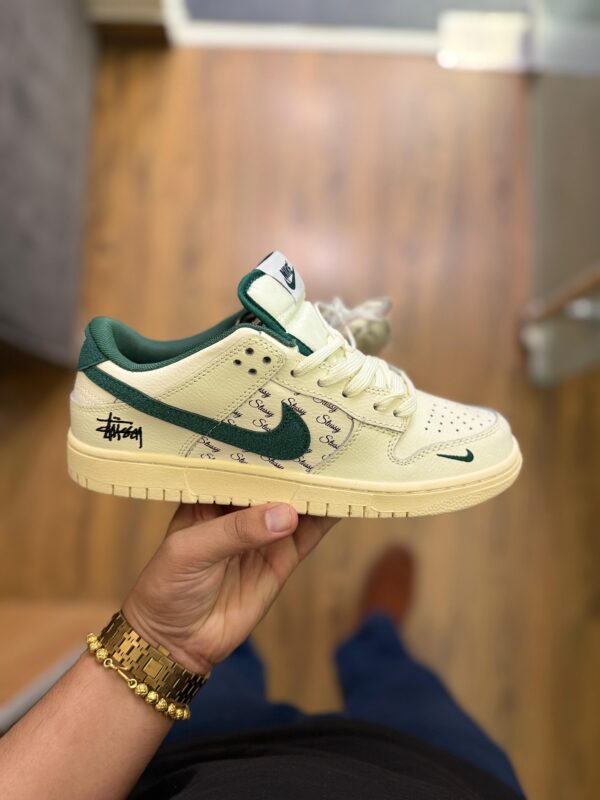 First Copy Nike SB Dunk Stussy White Green 2025 | Premium Streetwear Sneakers - Image 2