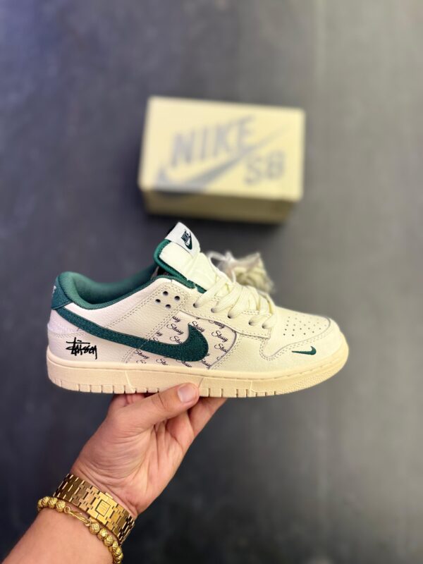 First Copy Nike SB Dunk Stussy White Green 2025 | Premium Streetwear Sneakers