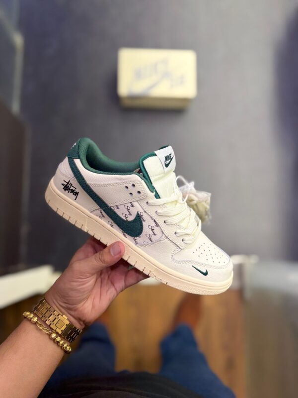 First Copy Nike SB Dunk Stussy White Green 2025 | Premium Streetwear Sneakers - Image 3