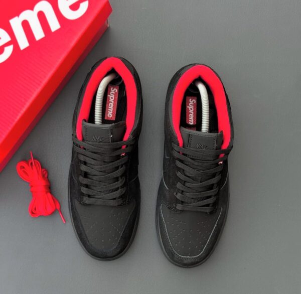 First Copy Nike SB Dunk Supreme Bred Black Red 2025 - Image 2