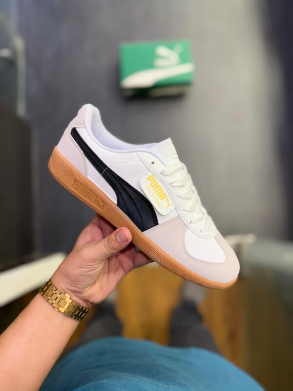 First Copy Puma Palermo OG White Green and Black  Premium Replica Sneakers