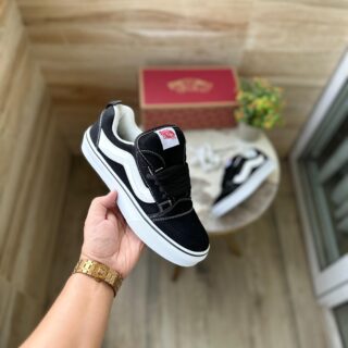 First Copy Vans Old Skool Knu Black White | Premium Skate-Style Sneakers