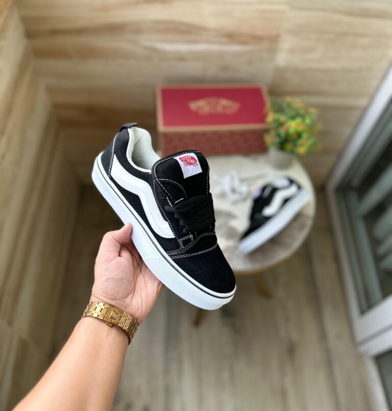 First Copy Vans Old Skool Knu Black White (4)