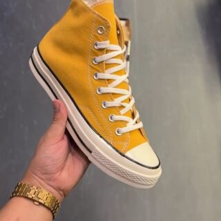 First Copy Converse Chuck 70 Mid Yellow – Premium Showroom Retro Sneakers