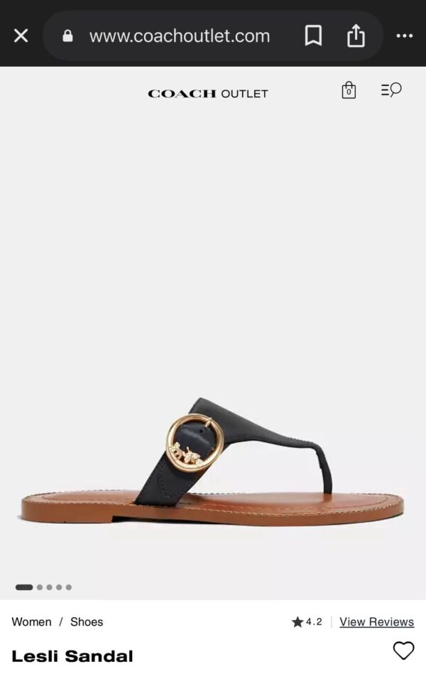 First Copy Coach Women’s Flats – Premium Quality with Original Metal - Image 3