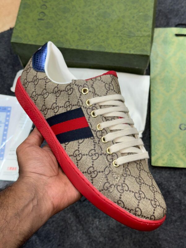 First Copy Gucci ACE Sneakers – Premium Luxury Streetwear Inspired Casual Shoes - Image 7