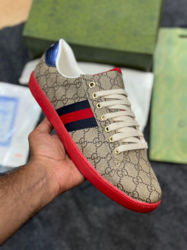 First Copy Gucci ACE Sneakers – Premium Luxury Streetwear Inspired Casual Shoes - Image 6