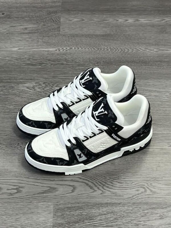 First Copy Louis Vuitton Trainer Black & White – Premium Sneakers - Image 2
