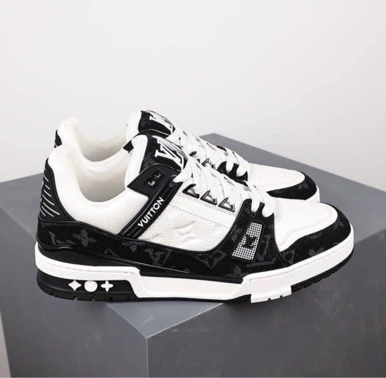 First Copy Louis Vuitton Trainer Black & White (2)