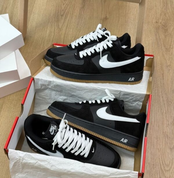 First Copy Nike Air Force 1 Black White Gum – Premium Men’s Sneakers - Image 7