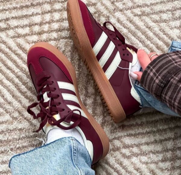 First Copy Adidas Originals Samba Maroon - Image 8